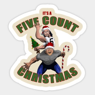 The Five Count Christmas Tee Sticker